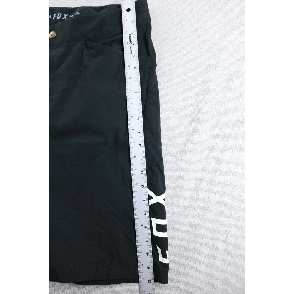 Fox Racing Ranger Shorts Mens 34 Black Mountain Bike MTB Cycling Logo 1066